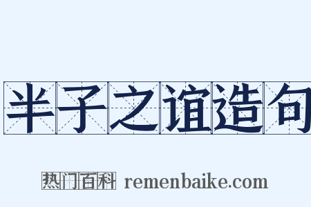 半子之谊造句是什么意思的图片